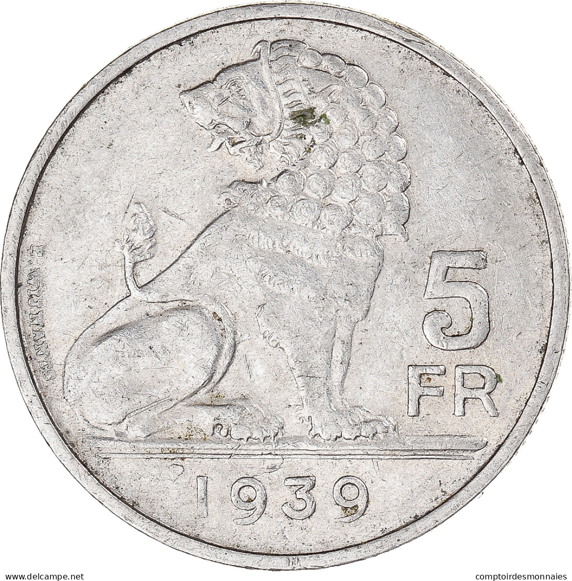 Monnaie, Belgique, 5 Francs, 5 Frank, 1939 - 5 Francs