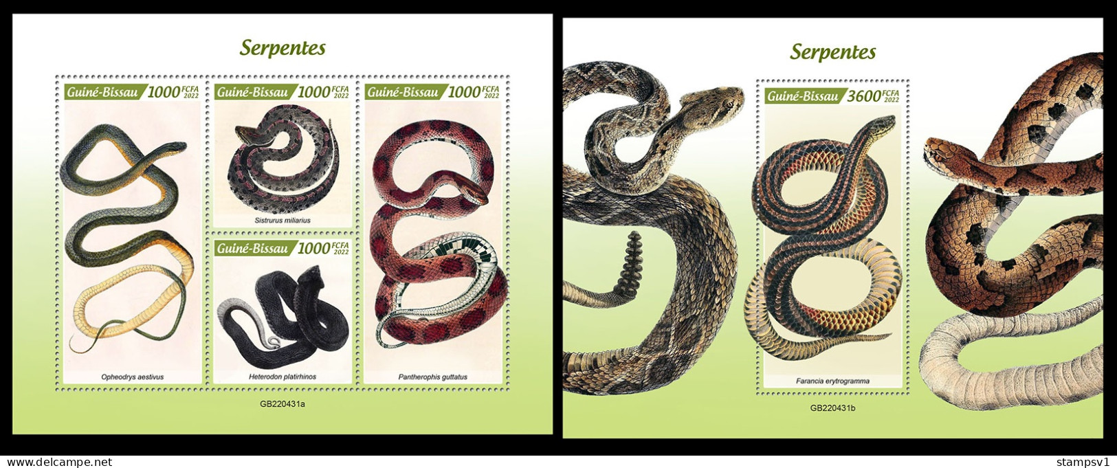 Guinea Bissau  2022 Snakes. (431) OFFICIAL ISSUE - Serpents