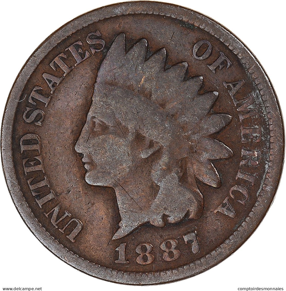 Monnaie, États-Unis, Cent, 1887 - 1859-1909: Indian Head