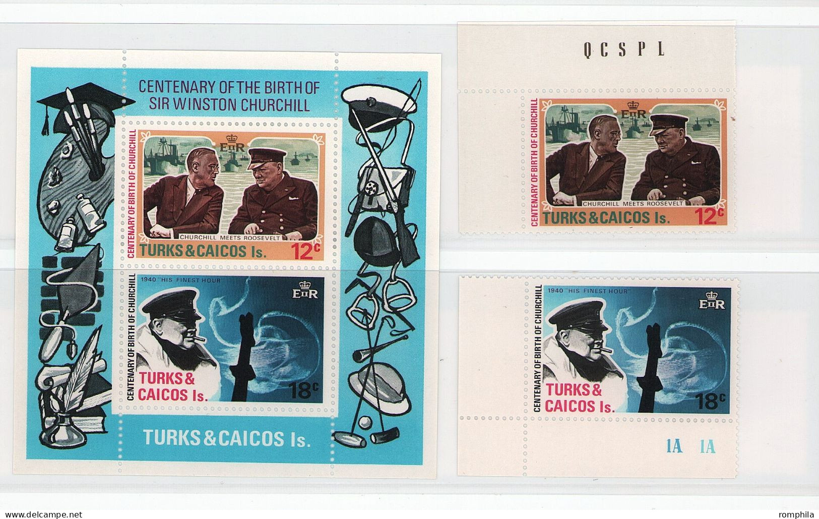 Turks & Caicos 1974 Sir Winston Churchill MNH Stamps - Sir Winston Churchill