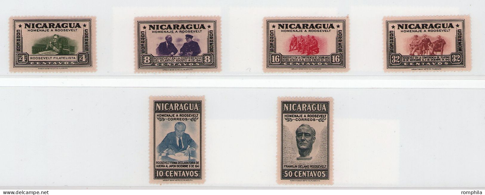 Nicaragua 1974 Sir Winston Churchill Mint Hinged Stamps - Sir Winston Churchill