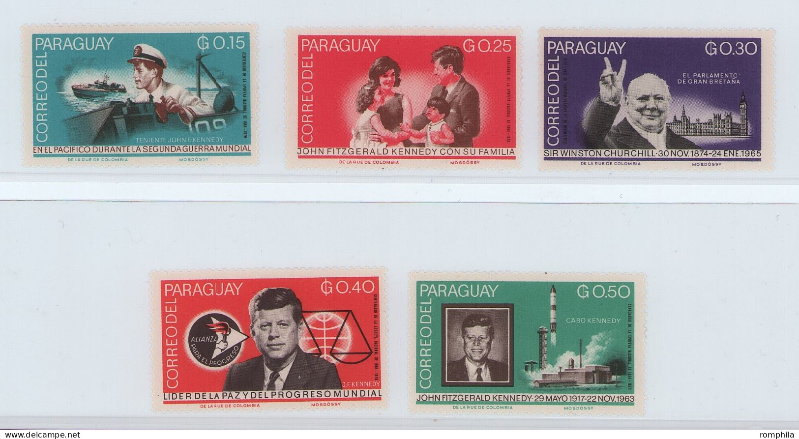 Paraguay Sir Winston Churchill & JF Kennedy MNH Stamps - Sir Winston Churchill