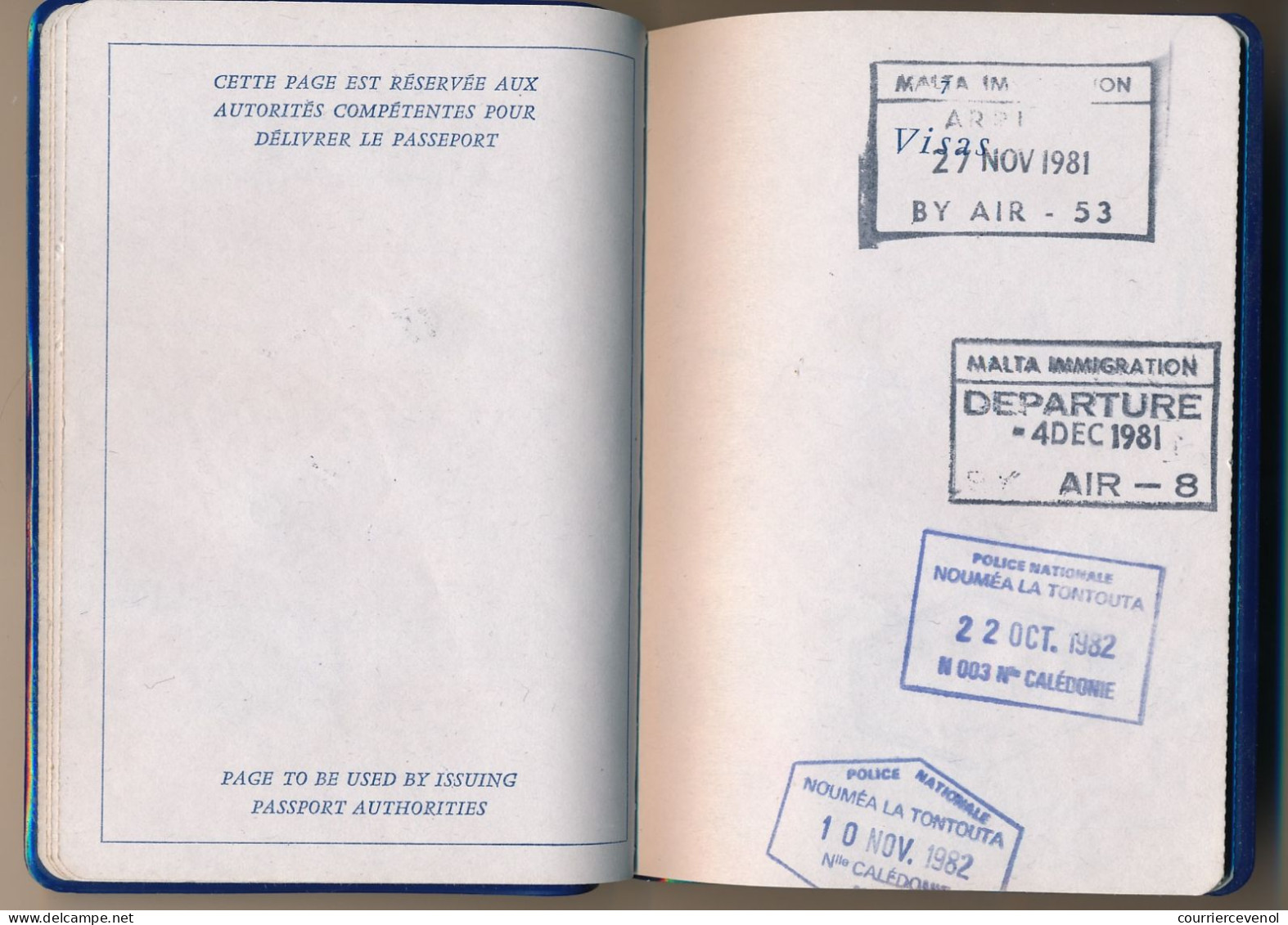 FRANCE / EGYPTE - Passeport émis à Paris 1981 (Fiscal 200,00F) + fiscaux Egyptiens / Ambassade Egypte à Paris 1984