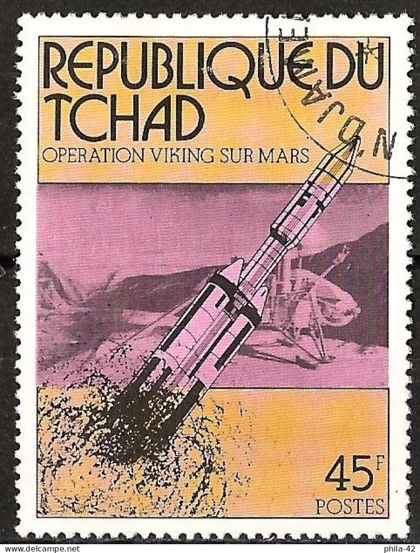 Chad 1976 - Mi 747 - YT 310 ( Space Consuest : Operation Viking On Mars ) - Tchad (1960-...)