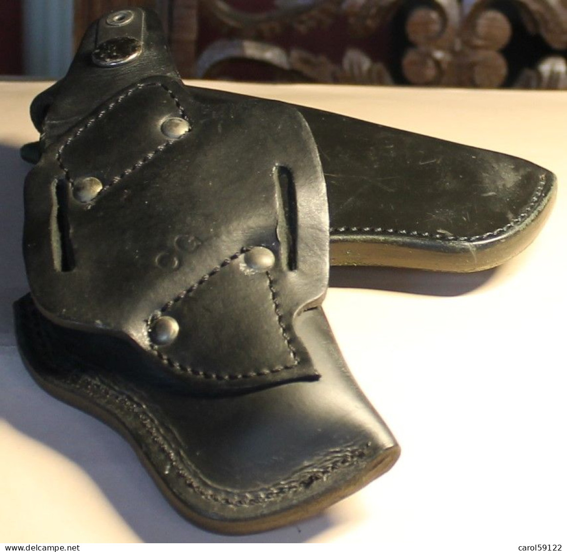 Holster Droit Cuir Noir Gaucher - Equipment