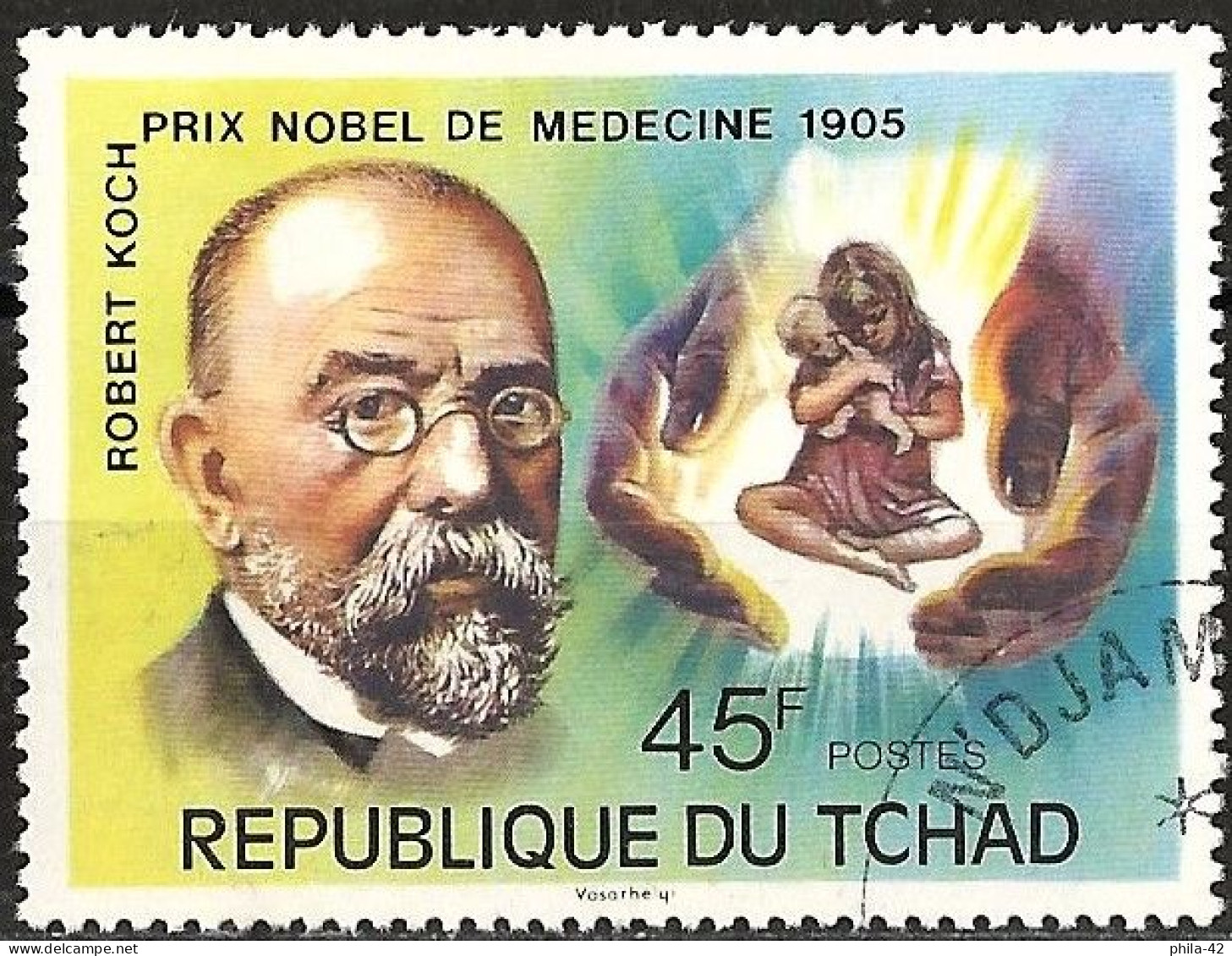 Chad 1976 - Mi 763 - YT 322 ( Nobel Prize : Robert Koch ) - Tchad (1960-...)