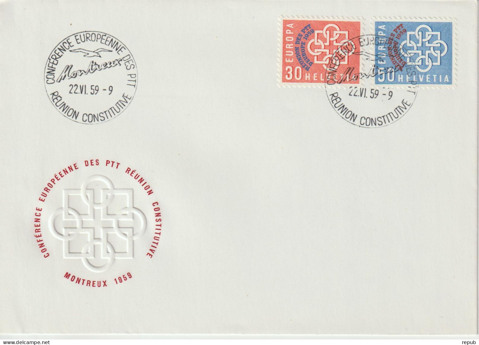 Europa 1959 FDC Suisse 632-633 - 1959