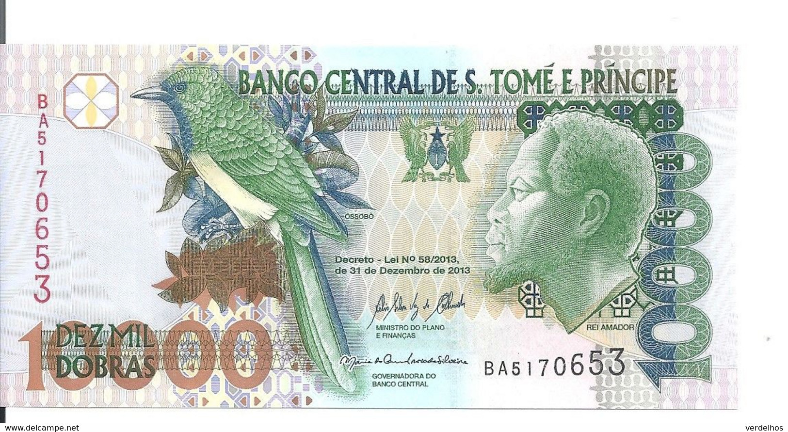 SAO TOME ET PRINCIPE 10000 DOBRAS 2013 UNC P 66 D - Sao Tome And Principe