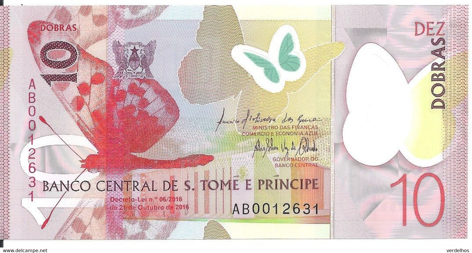 SAO TOME ET PRINCIPE 10 DOBRAS 2016 UNC P 71 - São Tomé U. Príncipe