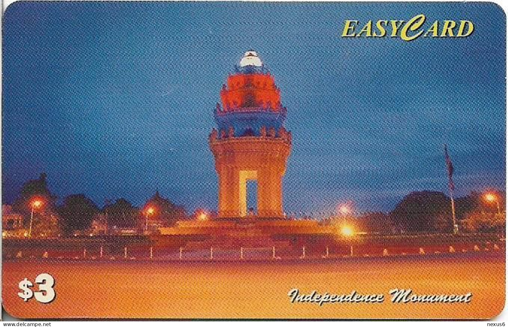 Cambodia - Camitel - Easycard - Independence Monument, 3$, Used - Kambodscha