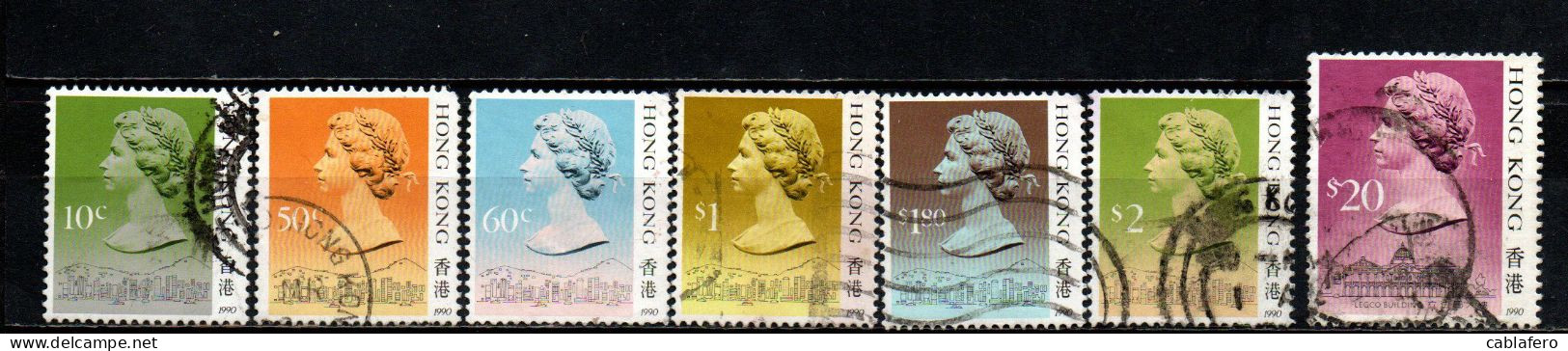 HONG KONG - 1990 - Queen Elizabeth II - Inscribed "1990" - USATI - Used Stamps