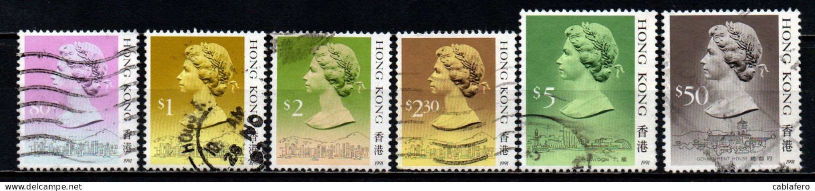 HONG KONG - 1991 - Queen Elizabeth II - Inscribed "1991" - USATI - Used Stamps