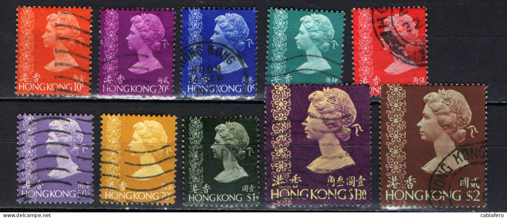 HONG KONG - 1973 - EFFIGIE DELLA REGINA ELISABETTA - NUOVO TIPO - USATI - Oblitérés