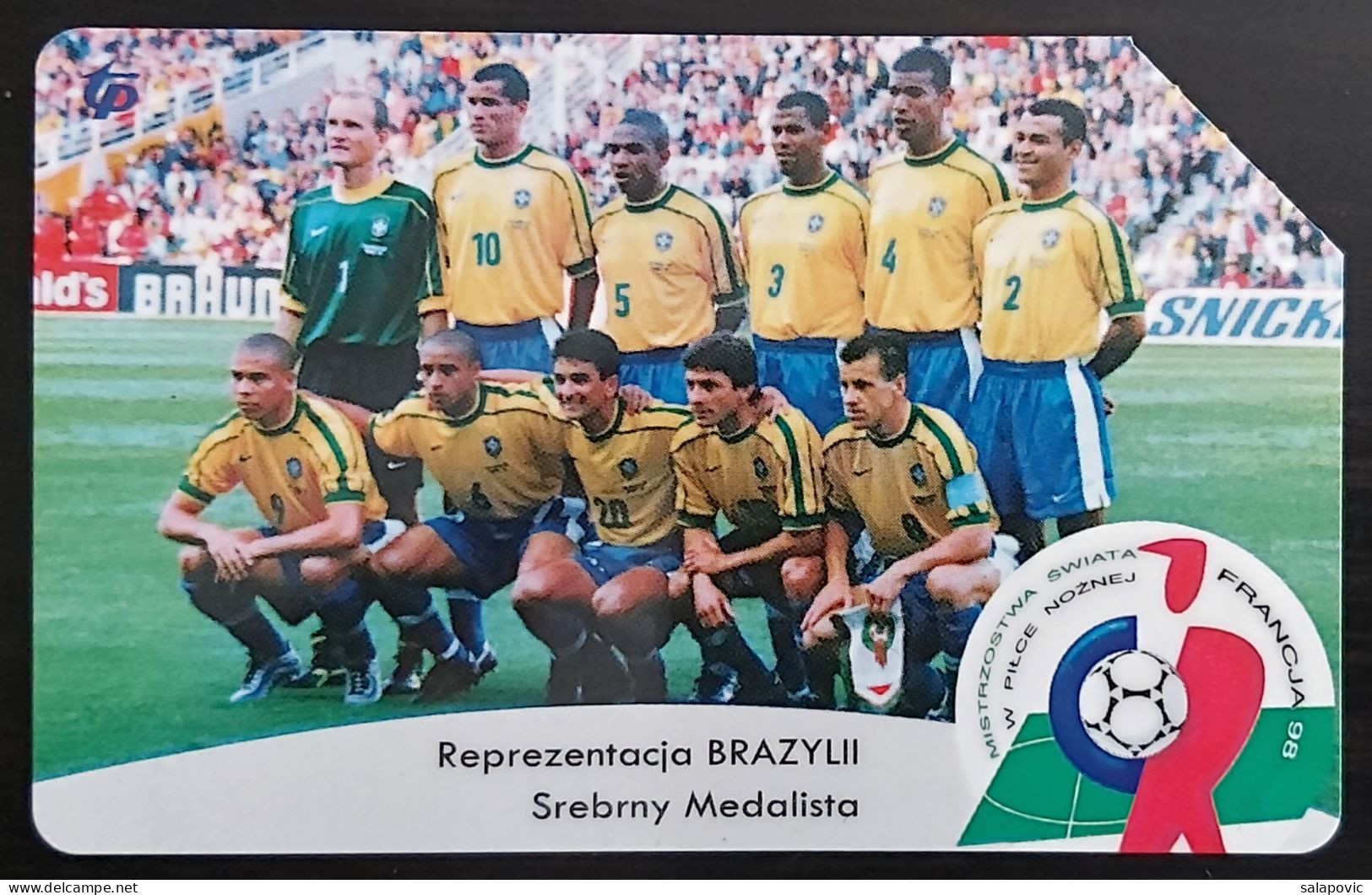 Poland, Reprezentacja BRAZYLII Srebrny Medalista, France 1998 BRAZIL National Team Silver Medalist TK 1/116 - Pologne