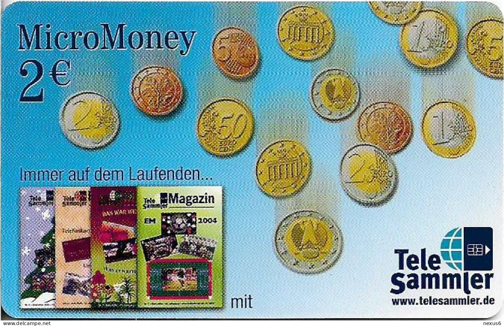 Germany - Micromoney - GHP MM O 007-07.04 - TeleSammler E.V. (Euro Coins), Exp.02.2006, Remote Mem. 2€, 500ex, Mint - [3] T-Pay Micro-Money