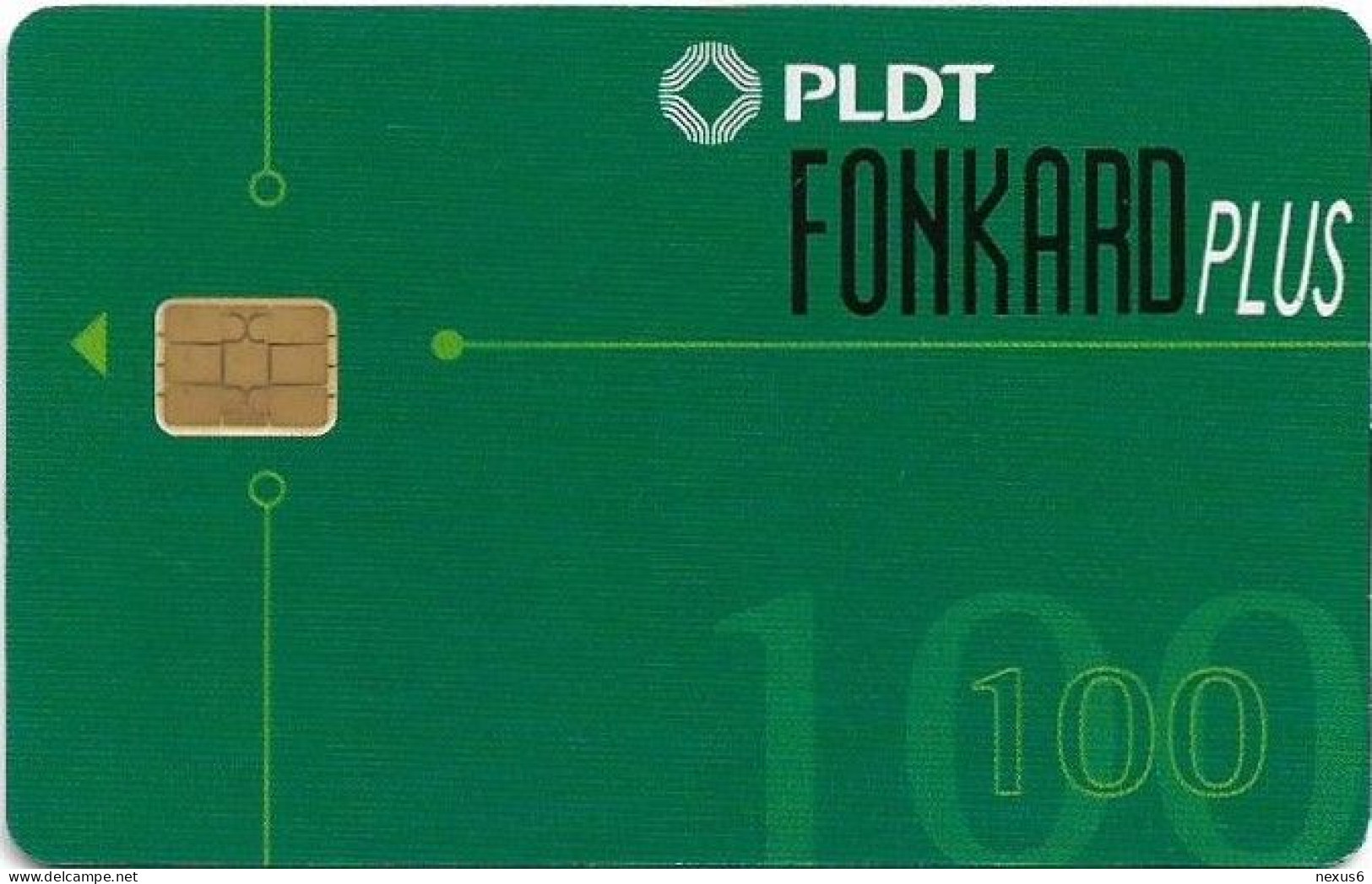 Philippines - PLDT (Chip) - Generic Green, Exp.31.07.2004, Chip CHT17, Cn. MTD025A, 100₱, Used - Philippines