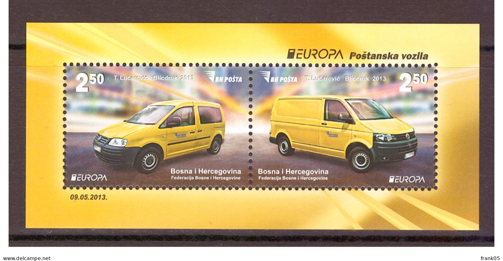 Bosnien-Herzegowina / Bosnia-Herzegowina Sarajevo / Bosnie-Herzégowine 2013 Block/souvenir Sheet EUROPA ** - 2013