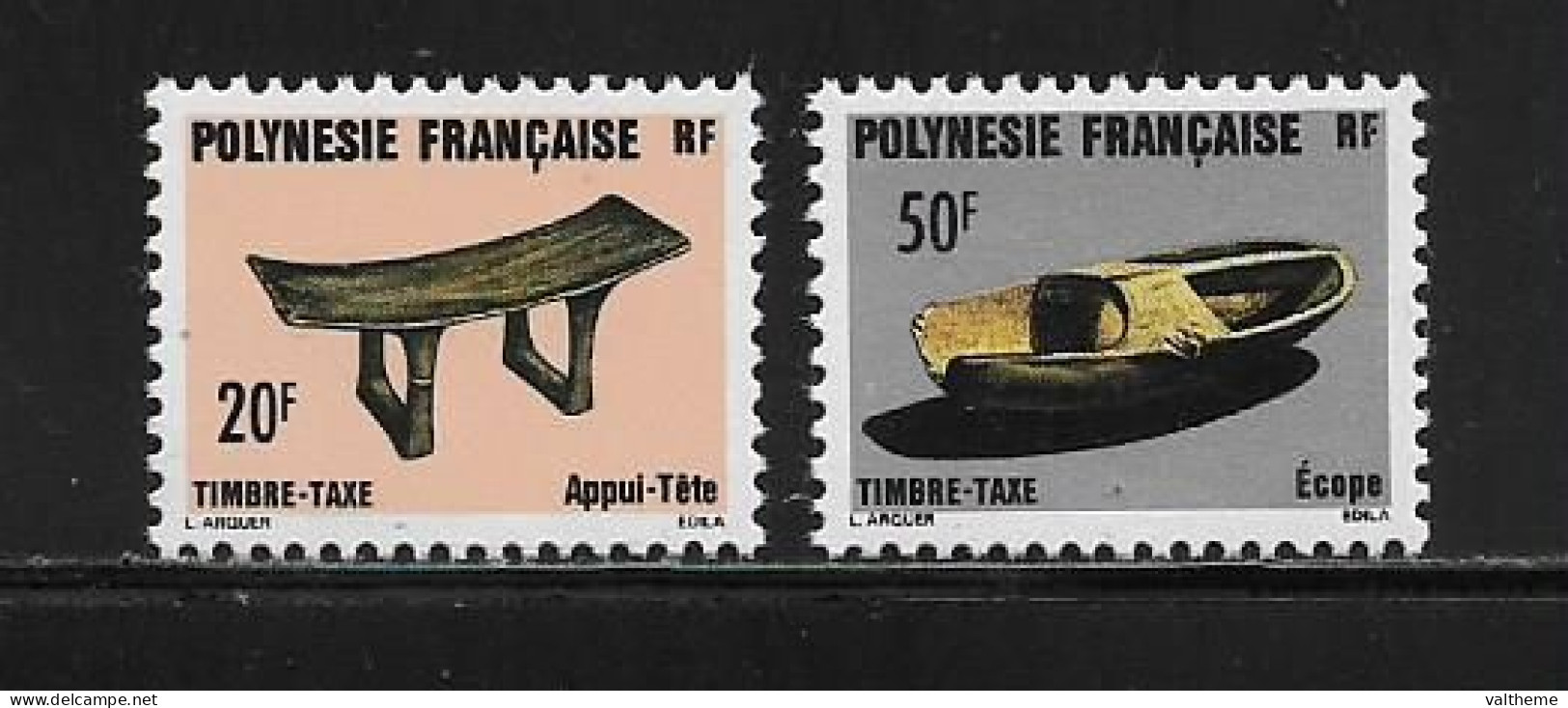POLYNESIE FRANCAISE  ( OCPOL  -1109 )   1987   N° YVERT ET TELLIER  N° 8/9   N** - Segnatasse