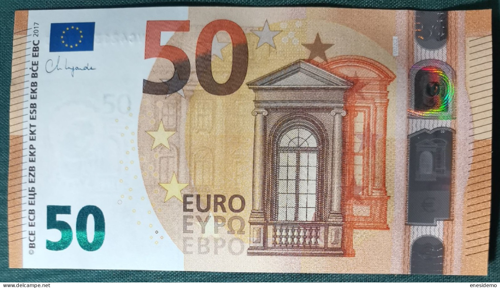 50 EURO SPAIN 2017 LAGARDE V022C2 VC SC FDS UNC. PERFECT - 50 Euro