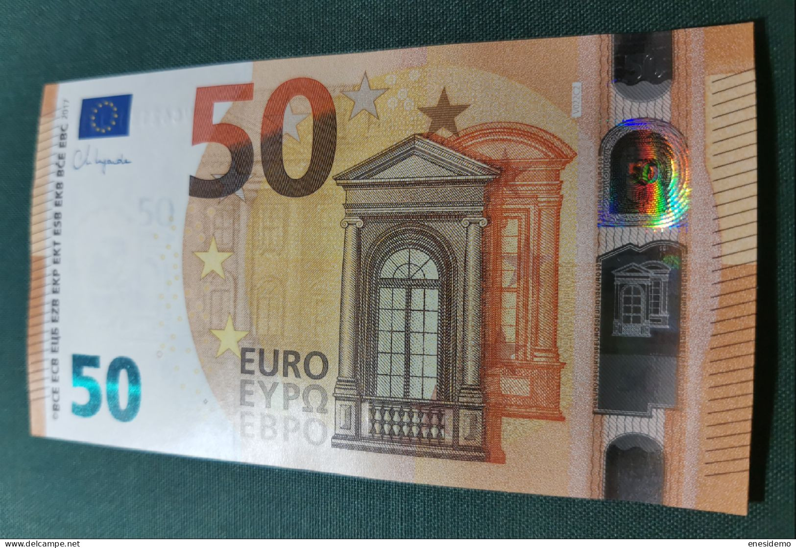 50 EURO SPAIN 2017 LAGARDE V022C2 VC SC FDS UNC. PERFECT - 50 Euro