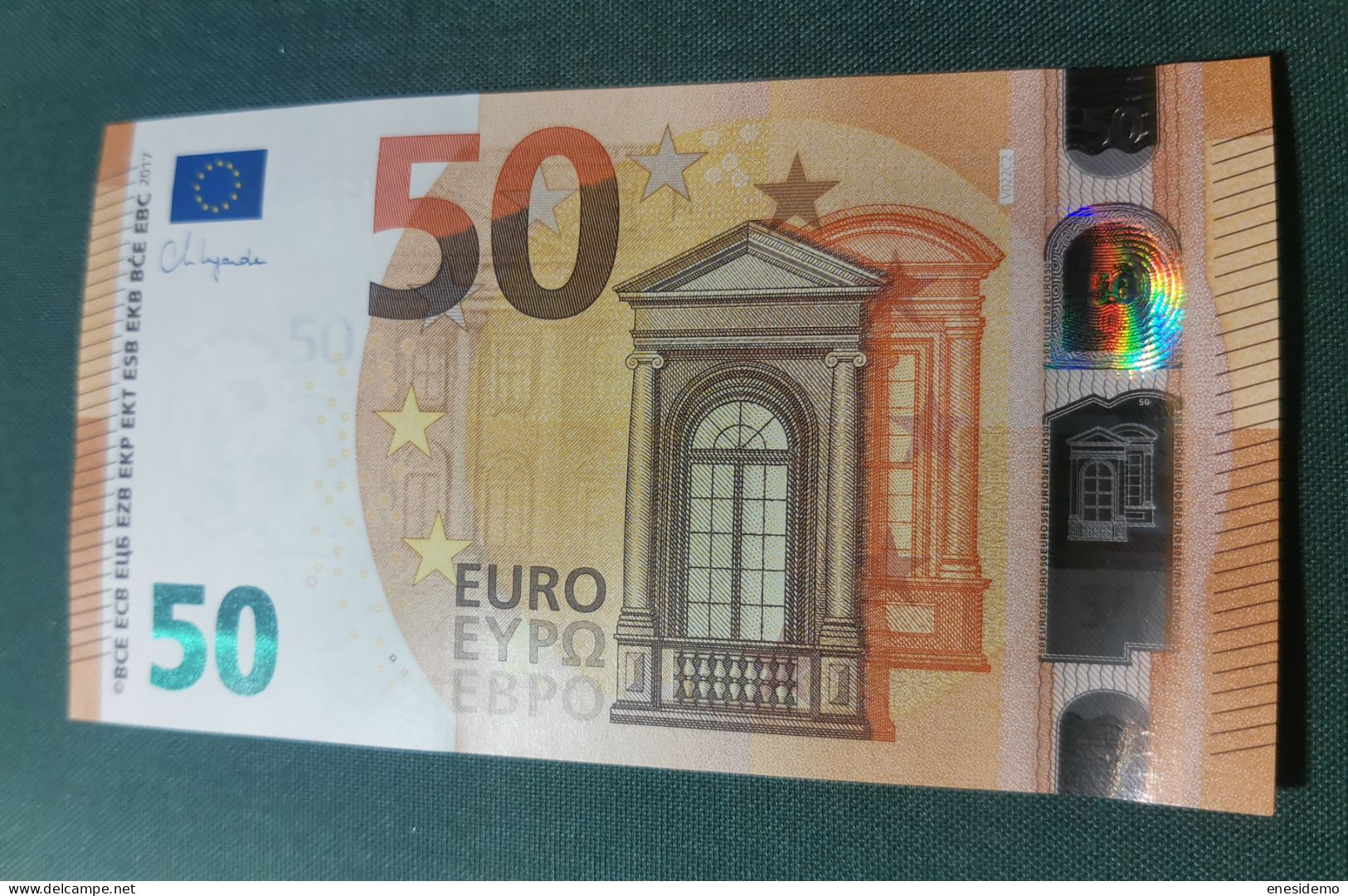 50 EURO SPAIN 2017 LAGARDE V022C2 VC SC FDS UNC. PERFECT - 50 Euro