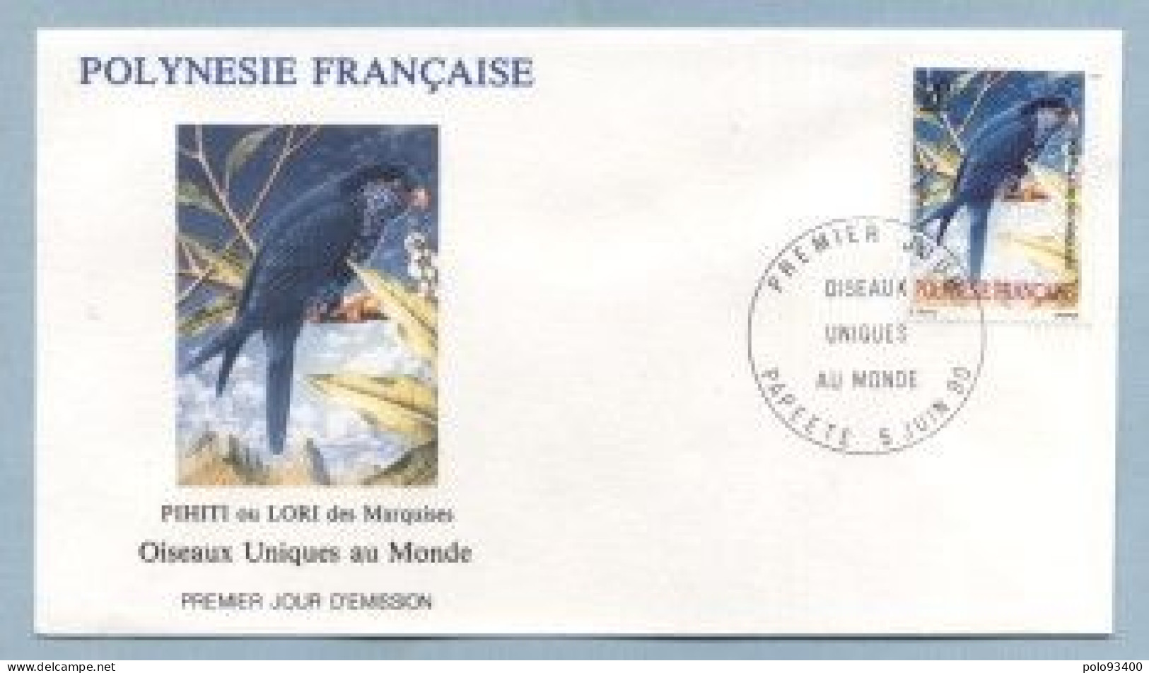 1990 JUIN 05 Enveloppe1er Jour  OISEAUX UNIQUES AU MONDE 20 FRANCS - Briefe U. Dokumente