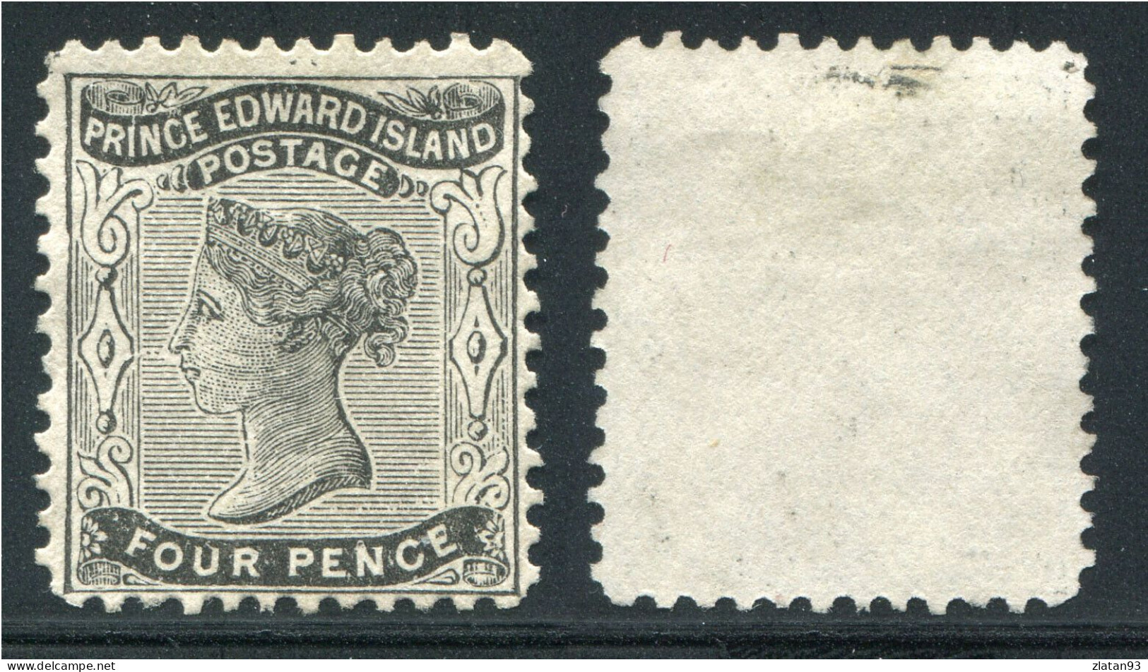PRINCE EDWARD 1864/69 Four Pence Noir N°7 NEUF(*) - Unused Stamps