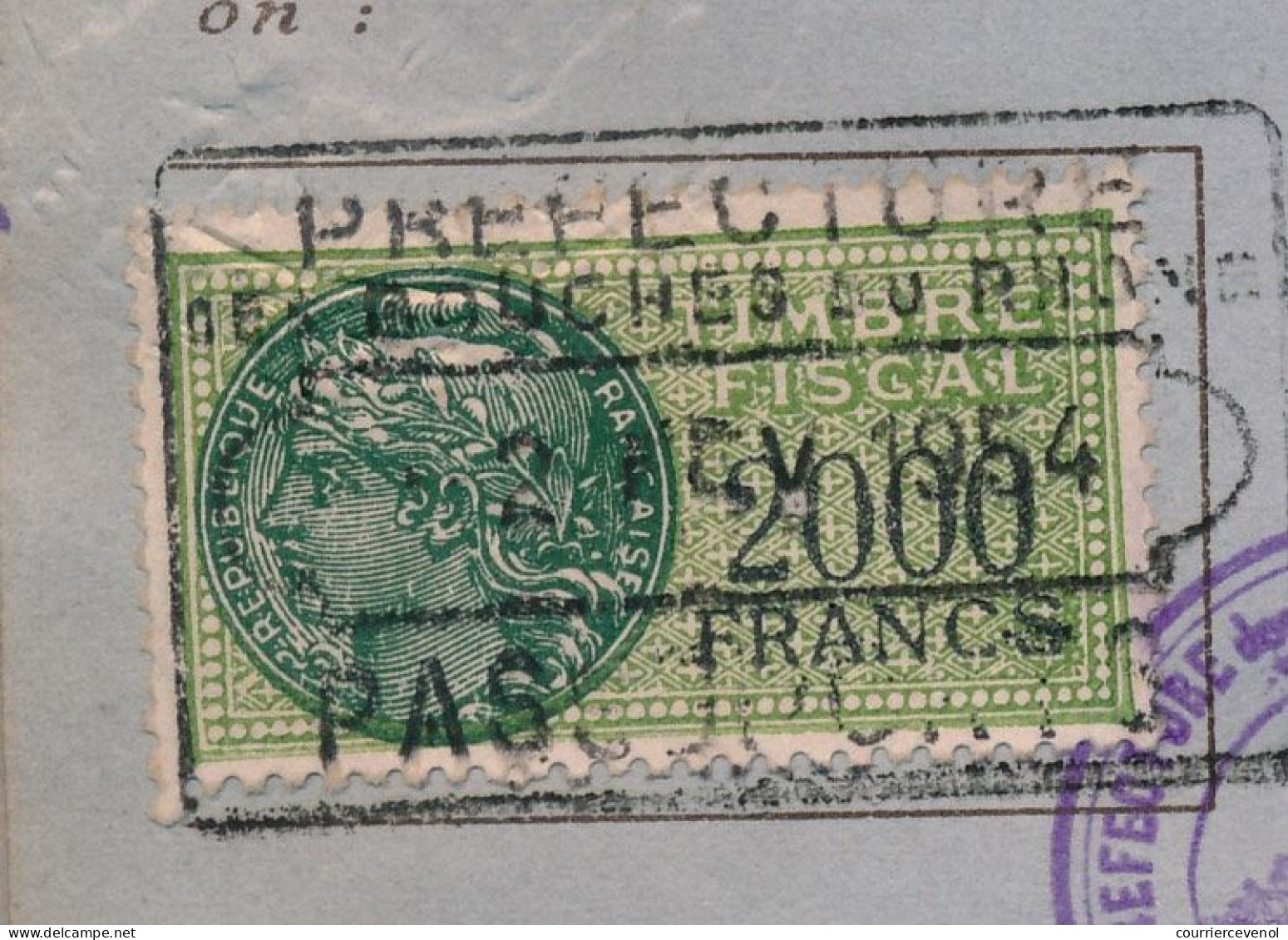 FRANCE / ESPAGNE - Passeport émis à Marseille 1954/57 - Fiscal Type Daussy 2000F + Fiscaux Espagne Consulat De Marseille - Brieven En Documenten