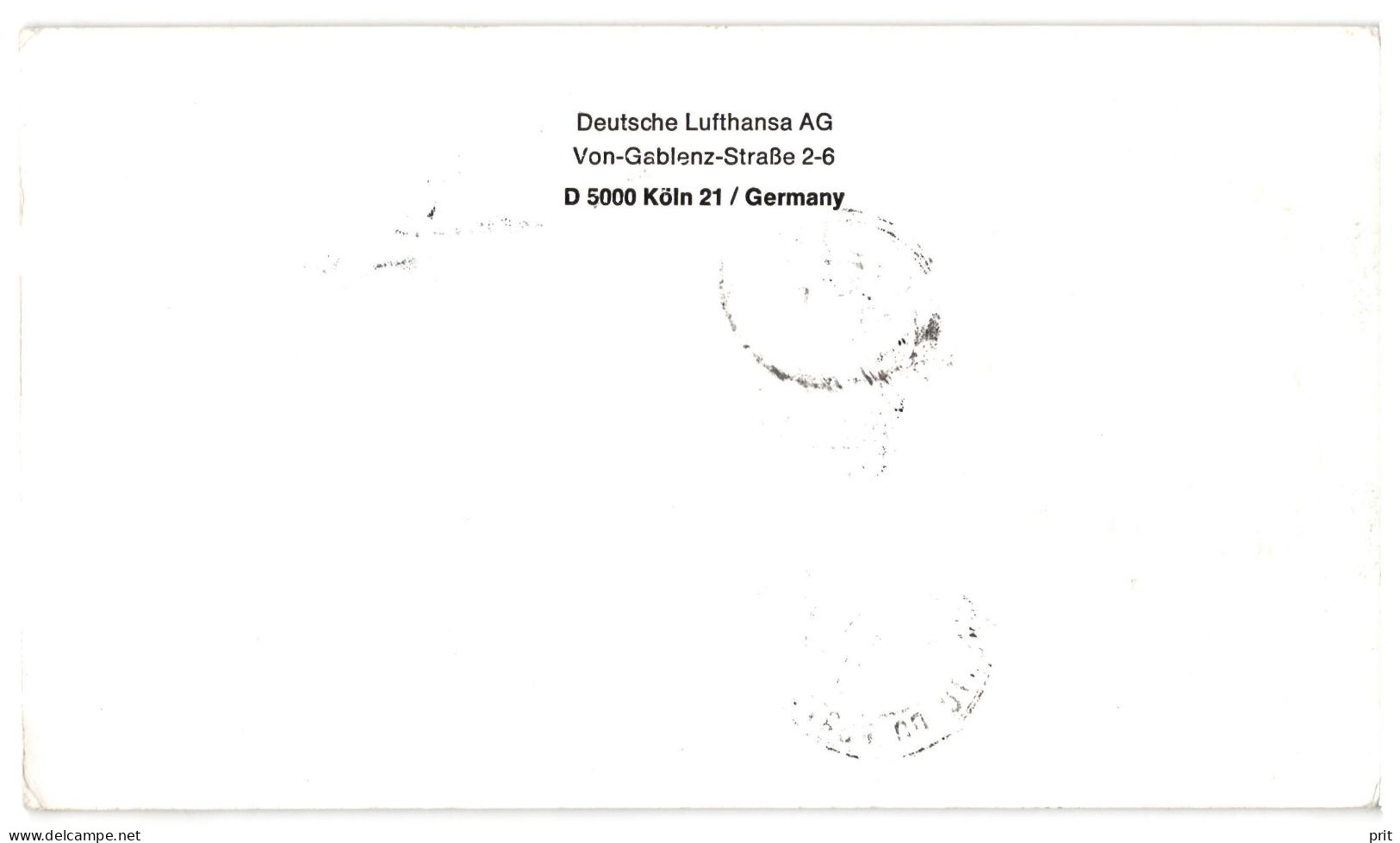 Lufthansa Frankfurt-Porto First Flight LH208 Boeing 737 Postcard 01.05.1981 First Day Cancel & Oporto Cancel - Cartas & Documentos