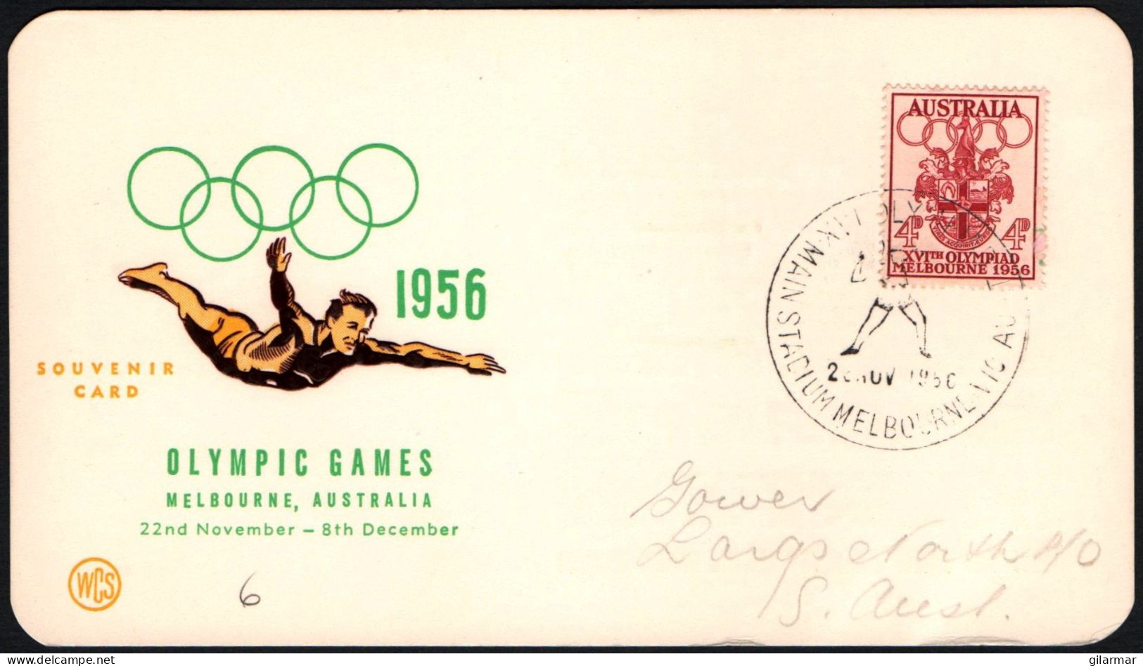 AUSTRALIA RICHMOND PARK 1956 - XVI OLYMPIC GAMES MELBOURNE '56 - ATHLETICS - SHOOT PUT - G - Zomer 1956: Melbourne