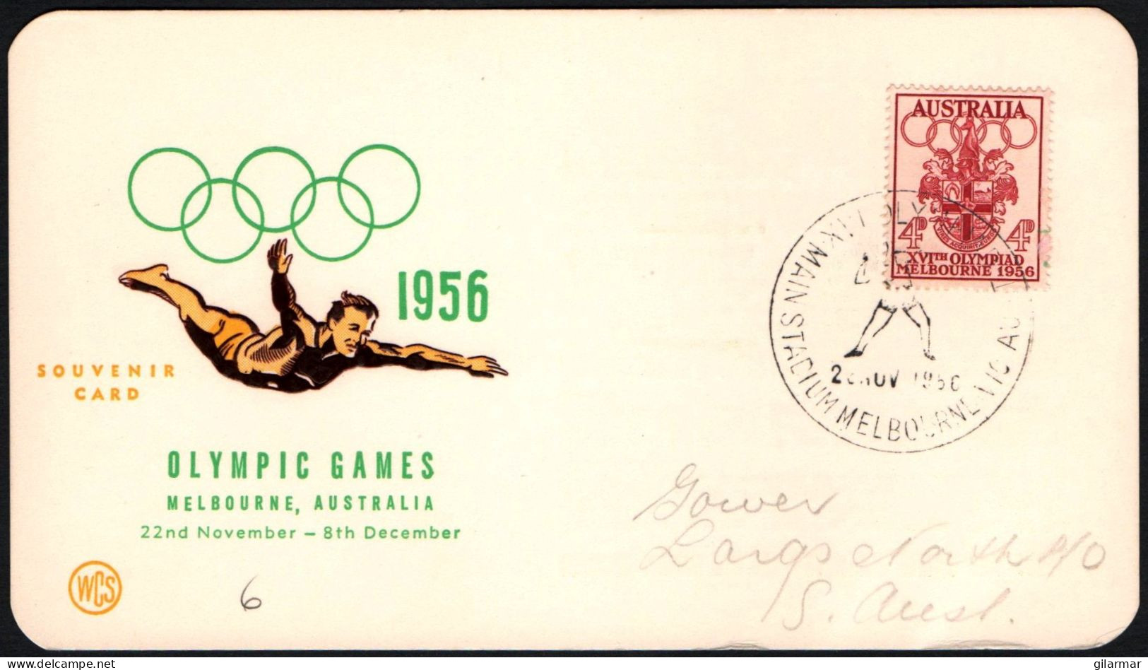 AUSTRALIA RICHMOND PARK 1956 - XVI OLYMPIC GAMES MELBOURNE '56 - ATHLETICS - SHOOT PUT - G - Verano 1956: Melbourne