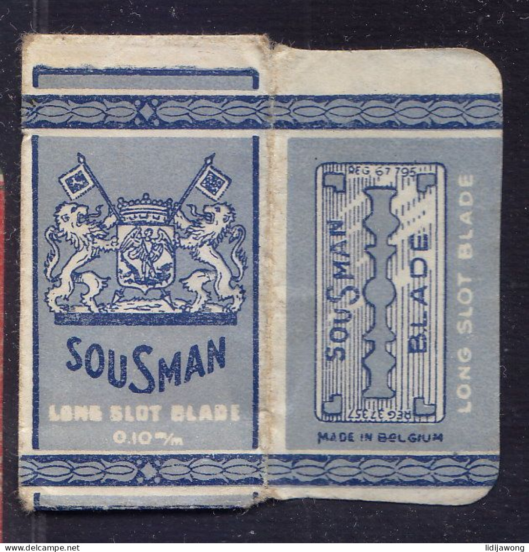 "SOUSMAN" Razor Blade Old Vintage WRAPPER (see Sales Conditions) - Lames De Rasoir