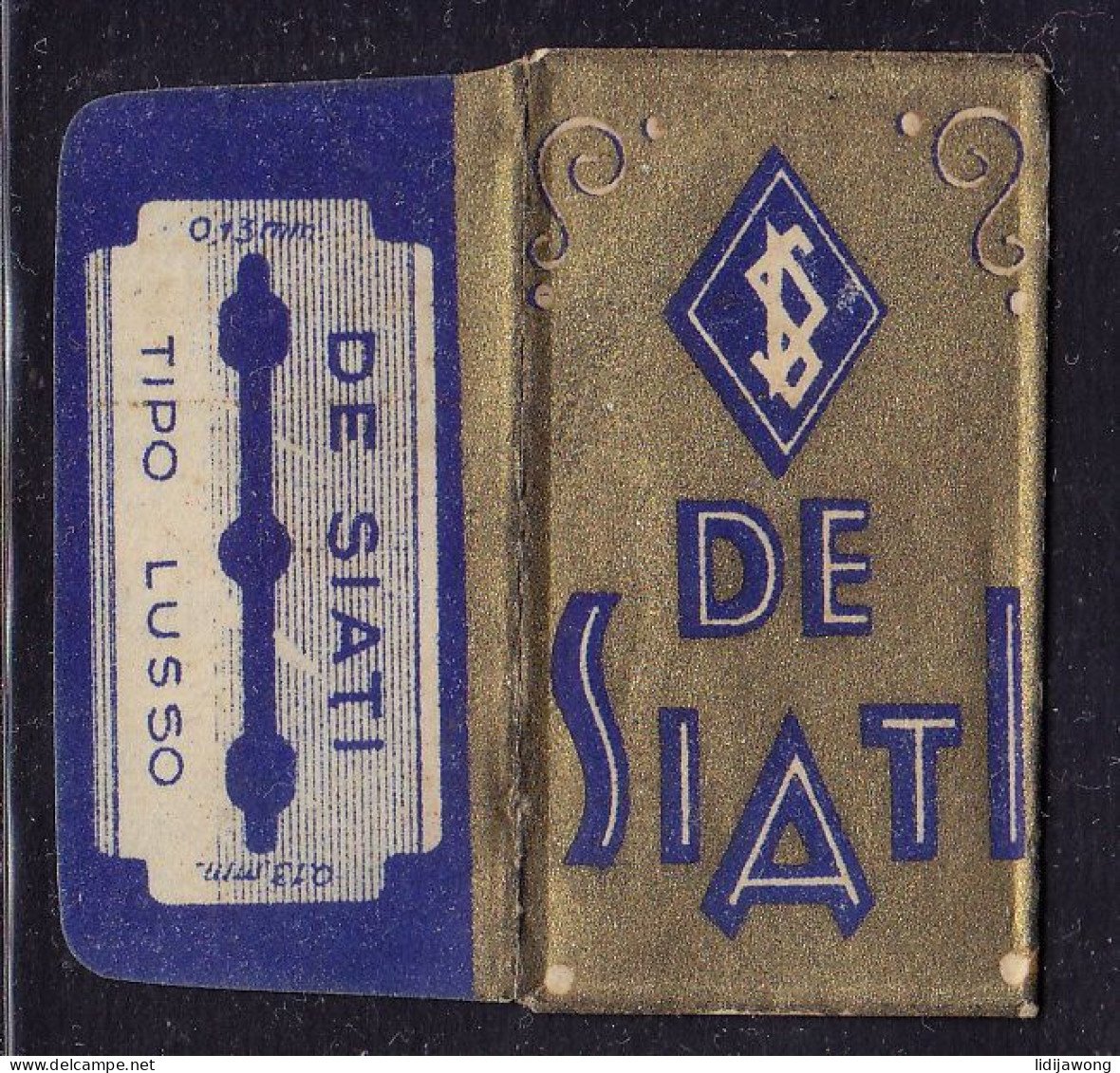 "DE SIATI" Razor Blade Old Vintage WRAPPER (see Sales Conditions) - Lames De Rasoir