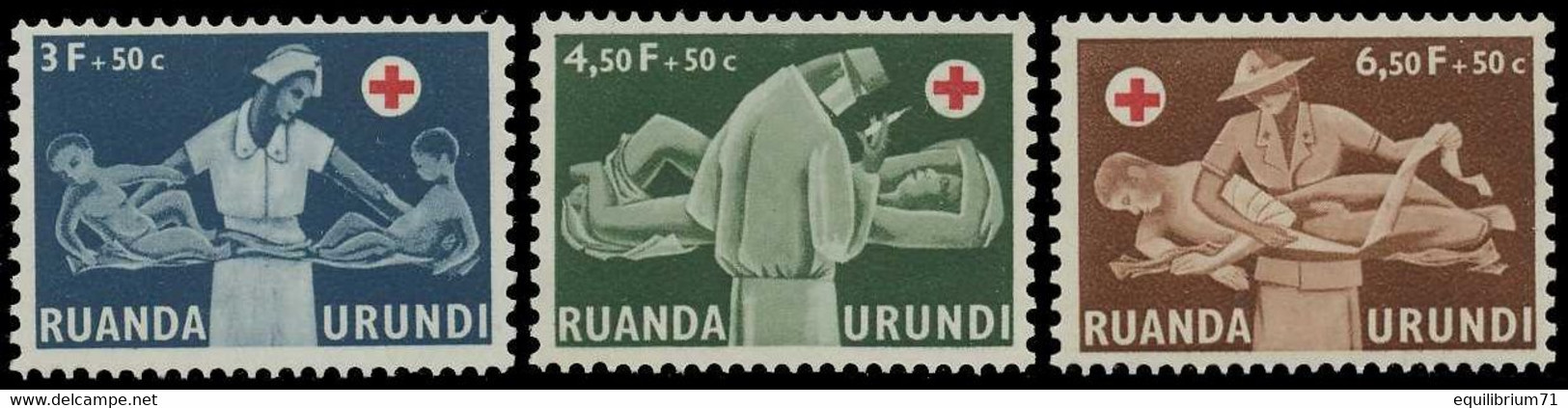 202/204** Croix-Rouge Du Congo / Rode Kruis Van Congo / Kongo Rotes Kreuz / Congo Red Cross - RUANDA URUNDI - Unused Stamps