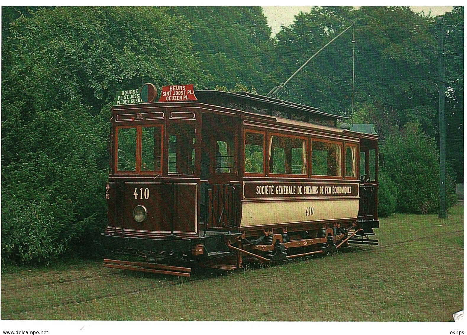 21 Bruxelles - Tram Chocolat Voiture Fermée 410 - Verzamelingen & Kavels