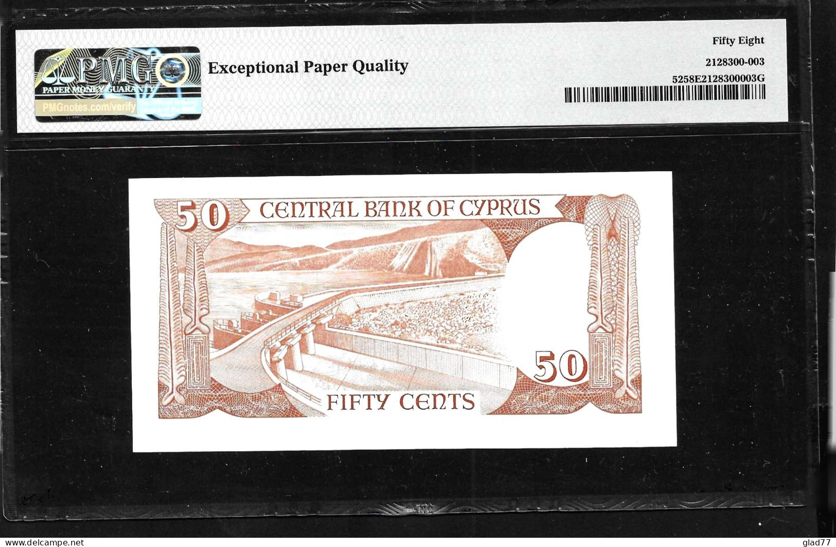 Cyprus  50 Sent 1.4.1997 PMG   58EPQ  CHOICE  AUNC! - Cyprus