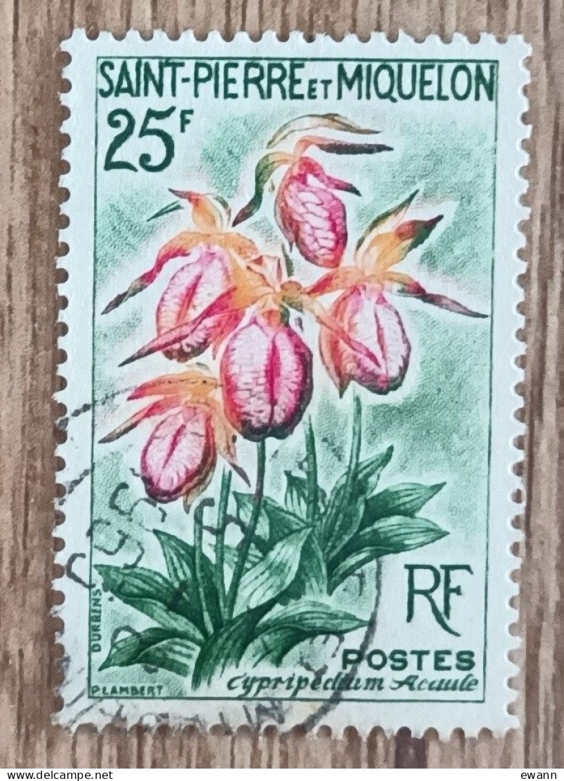 Saint-Pierre-et-Miquelon - YT N° 362 - Flore / Fleurs - 1962 - Oblitéré - Usados