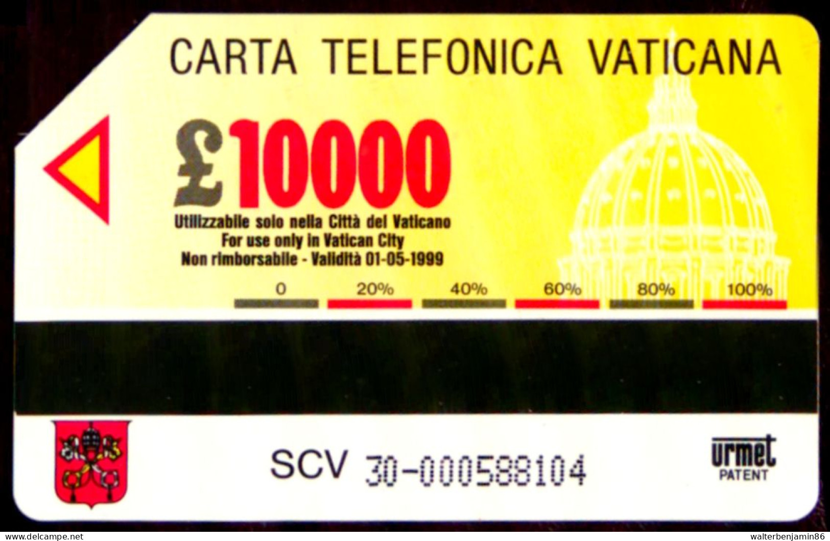 G VA 30 C&C 6030 SCHEDA TELEFONICA USATA VATICANO PERUGINO - Vaticano