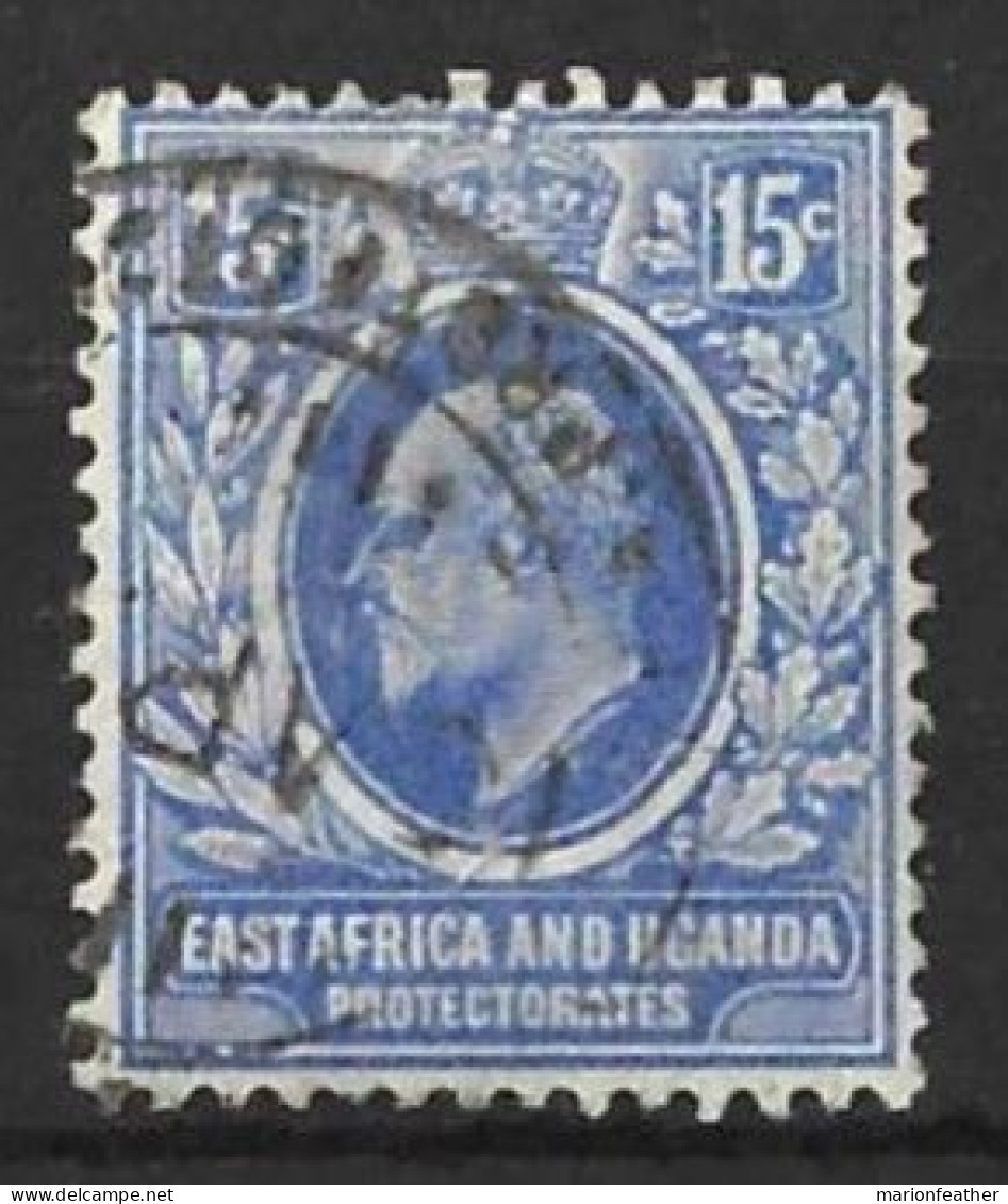 K.U.T..." EAST AFRICA  AND UGANDA .."...KING EDWARD VII....(1901-10.).....15c.......SG39.....CDS....VFU. - East Africa & Uganda Protectorates