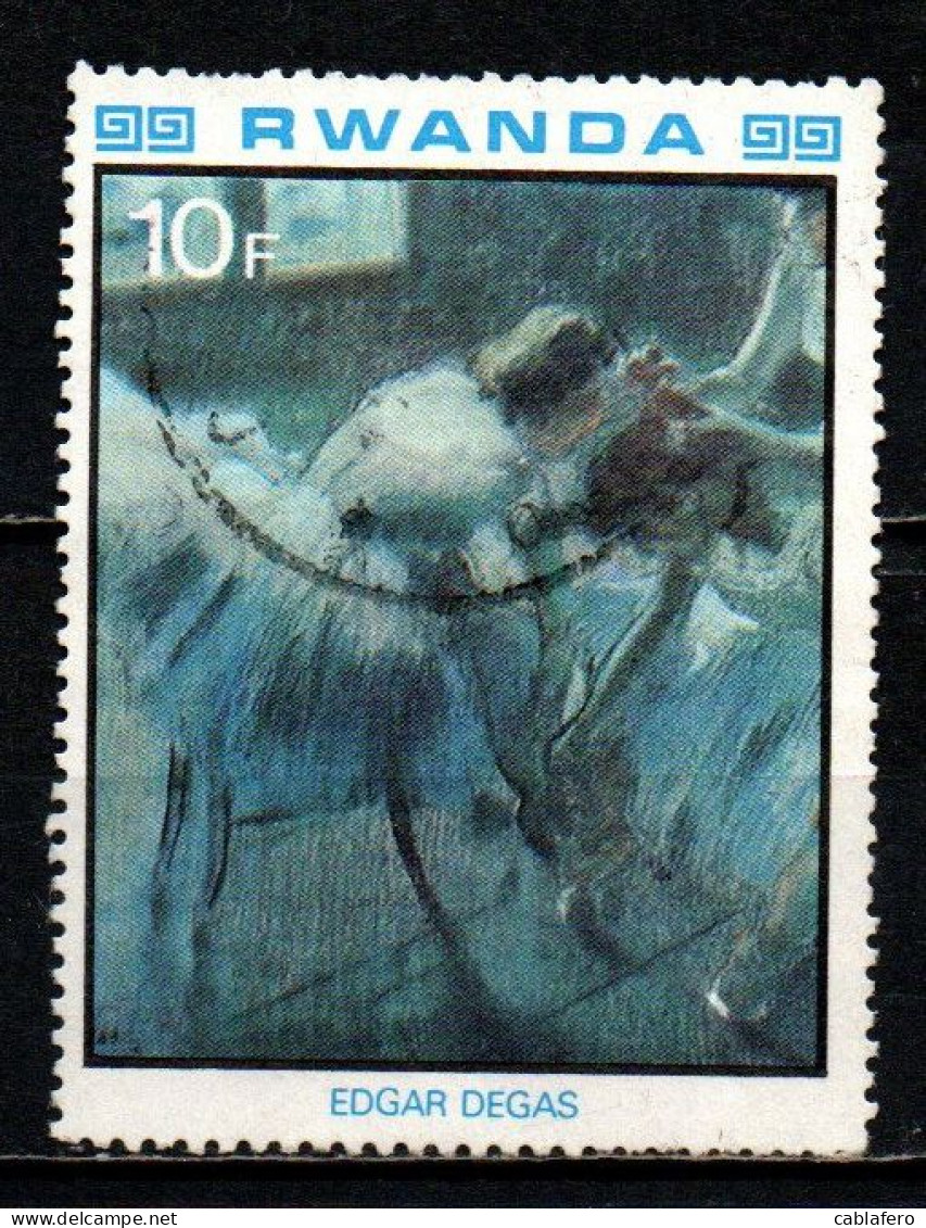 RWANDA - 1980 - Dancers At Their Toilet, By Edgar Degas - Painting - USATO - Used Stamps