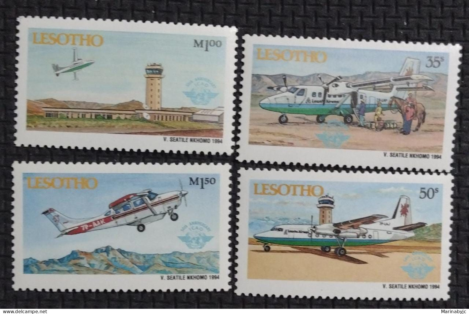 BD) 1994. LESOTHO, 50TH ANNIVERSARY OF THE INTERNATIONAL CIVIL AVIATION ORGANIZATION, MNH - Lesotho