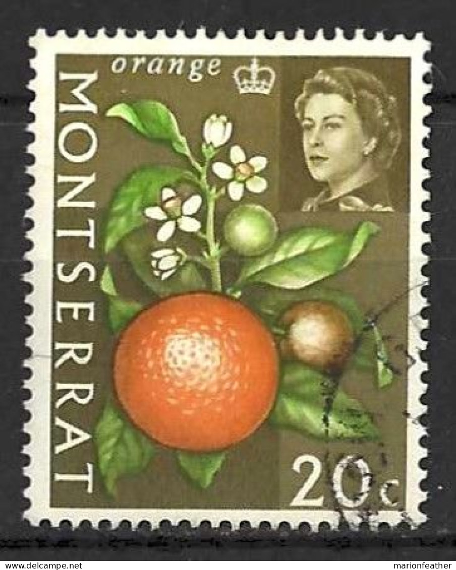 MONTSERRAT...QUEEN ELIZABETH II..(1952-22..)...." 1965.."..ORANGE....20c........SG169......VFU..... - Alimentation