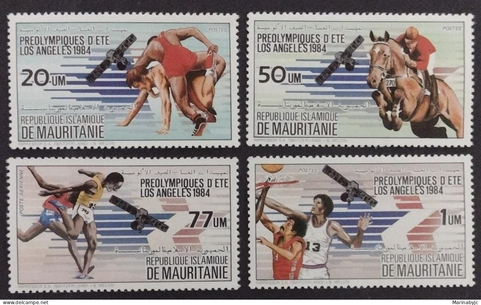BD)1984, MAURITANIA, SUMMER PRE-OLYMPICS LOS ANGELES, MNH - Mauritanie