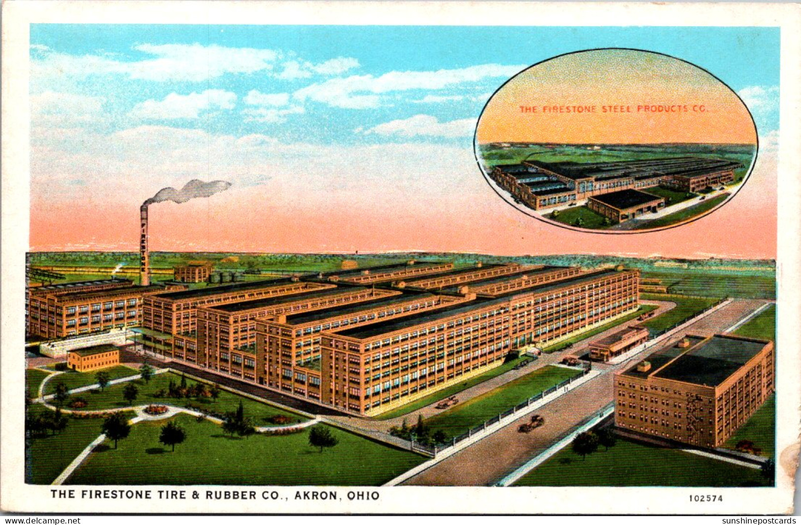 Ohio Akron The Firestone Tire & Rubber Company Curteich - Akron