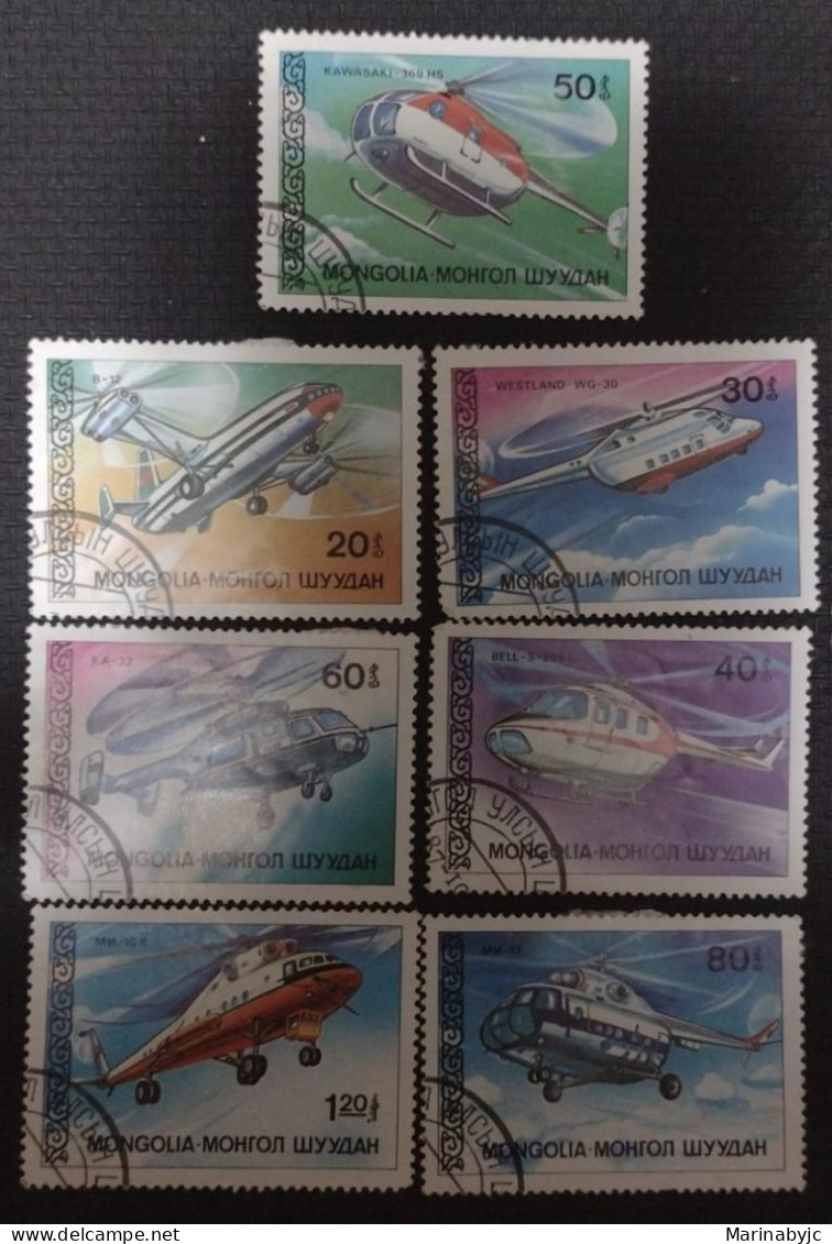 BD)1987. MONGOLIA, HELICOPTERS, USED - Mongolië