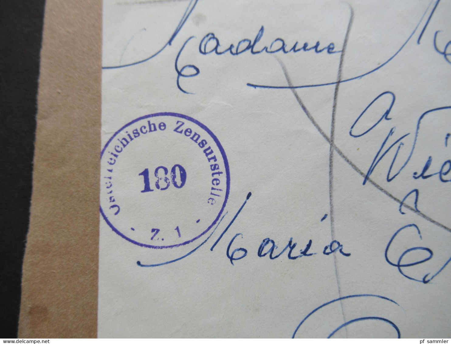 Belgien 1949 Auslandsbrief Nach Wien Zensurbeleg / Stempel Österrereichische Zensurstelle 180 Und Violetter Stempel V - Storia Postale