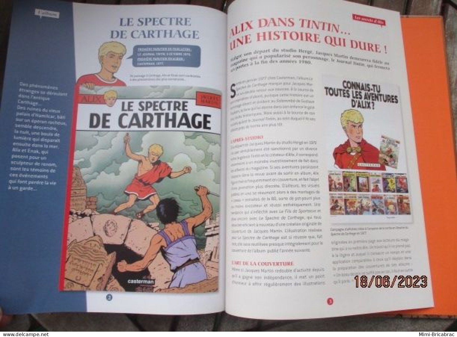 BD2011 / BD ALIX / LE SPECTRE DE CARTHAGE en excellent état , édition de 2012 , valait 7,99€, avec suppl LE MONDE D'ALIX