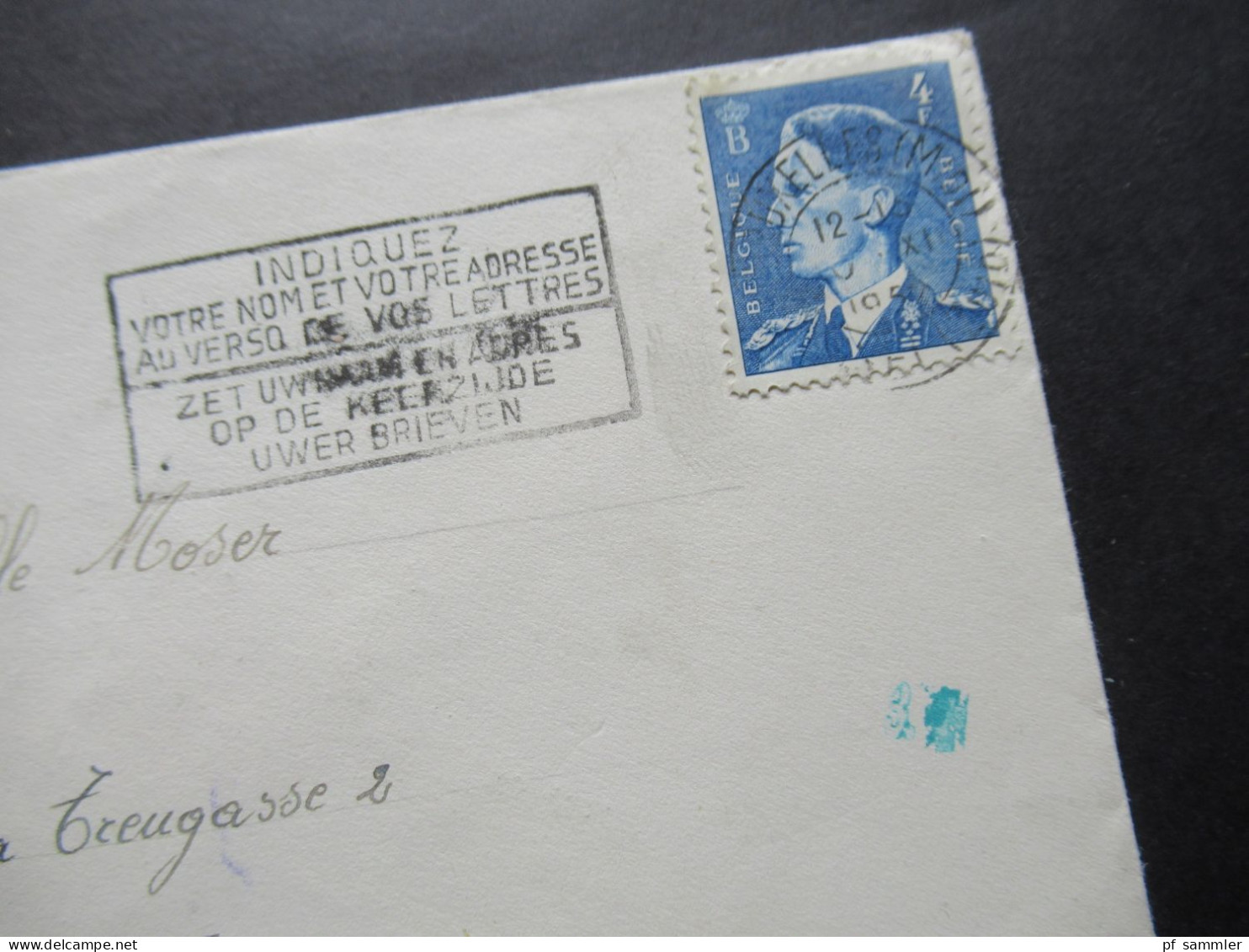 Belgien 1951 / 52 Zensurbelege Stempel Österreichische Zensurstelle 263 Und 527 Auslandsbriefe Nach Wien - Briefe U. Dokumente
