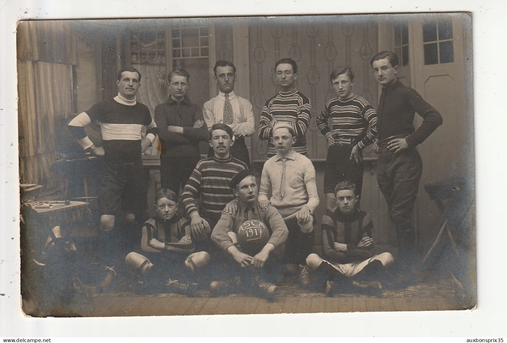 CARTE PHOTO - FOOTBALL - EQUIPE A.S.C.A 1917 - A Identifier