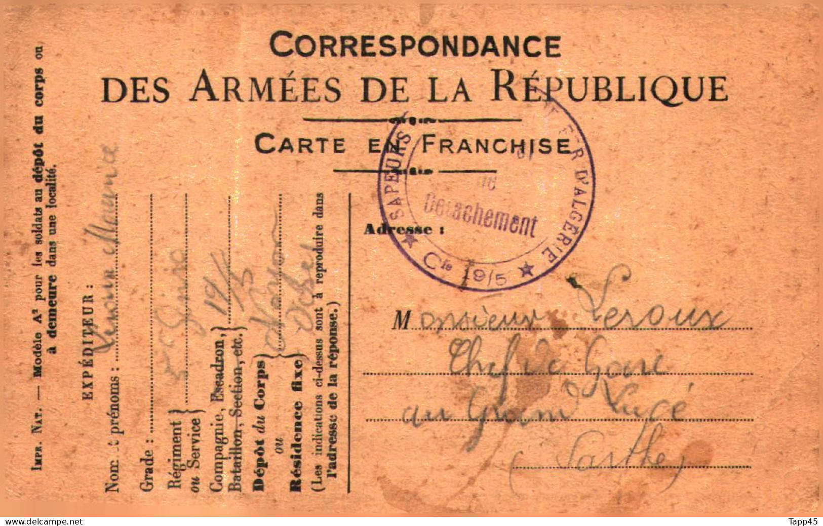 Carte Postale > Correspondance > Des Armées De La République 1916/17 >3 Cartes > Réf:C 02 - Verzamelingen & Kavels